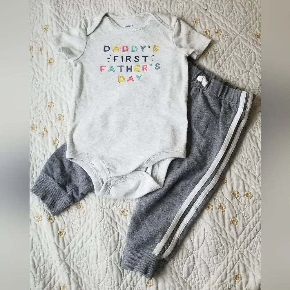 Carters size 18 months first fathers day outfit